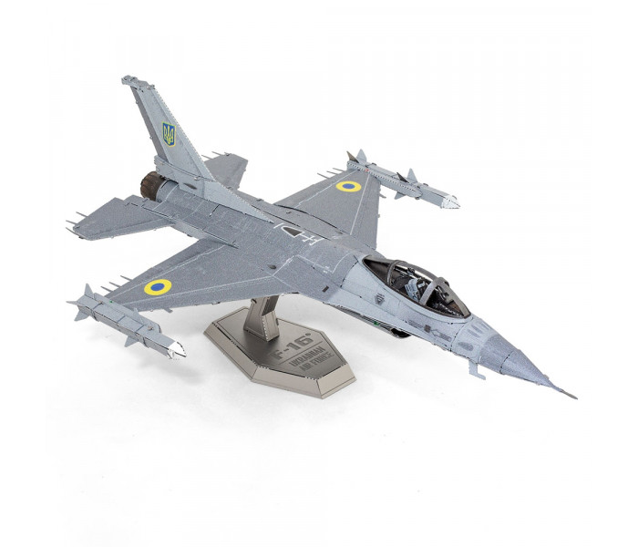 Металлическая сборная модель F-16 Fighting Falcon Ukrainian Air Force. Metal Earth (ME1046U)