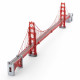 Металлическая сборная модель Golden Gate Bridge in Color. Metal Earth (PS2013)