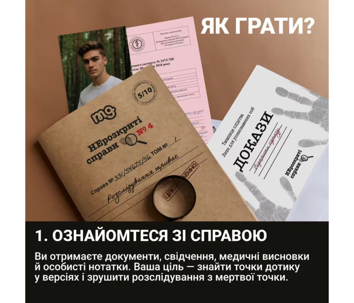 Настольная игра Нерозкриті справи №4. Memo Games