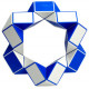Змейка Рубика (blue-white). Smart Cube. SCT401s