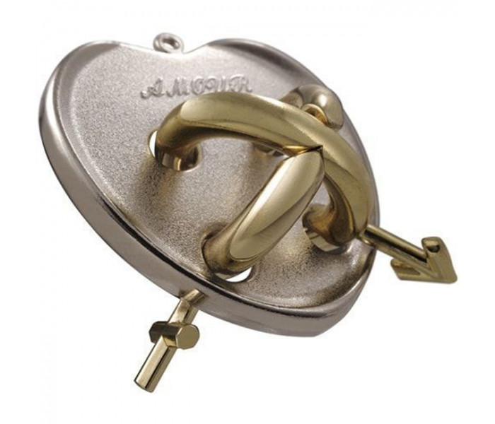 Металлическая головоломка AMOUR (Любовь) 5 ур. сложности. Huzzle 515082