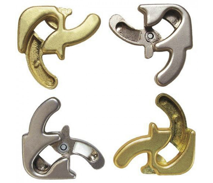 Металлическая головоломка SQUARE (Квадрат) 5 ур. сложности. Huzzle 515092