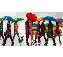 Фото Різнобарвний дощ, серія Люди, малювання за номерами, 27 х 50 см, Ідейка, КН-2628