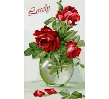 Фото Малювання за номерами Картина серії Букет, Чуттєві троянди, Ідейка, KH2091