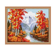 Фото Малювання номерів. Картина серії "Пейзаж" 40х50см, Золота осінь, Ідейка (MG013)