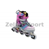 Роликові ковзани розсувні ZELART Z-800P(38-41) ABSTRACT (PL, PVC, колесо PU, алюм. рама, світло-рожеві)