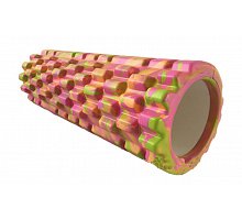 Фото Ролер масажний (Grid Roller) для йоги, мультиколор FI-4940-1 (d-14,5см,l-33см, оранжевий-фіолетовий)