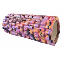 Фото Роллер масажний (Grid Roller) для йоги, мультиколор FI-4940-2 (d-14,5см,l-33см, фіолетовий-оранжев)