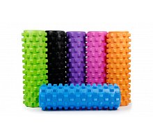 Фото Роллер масажний (Grid Roller) для йоги, пілатесу, фітн. FI-4942-5 (d-14,5см, l-45см, рожевий)