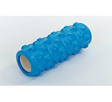 Фото Роллер масажний (Grid Roller) для йоги, пілатесу, фітн. FI-5394-B (d-10см, l-31см, синій)