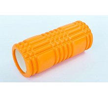 Фото Роллер масажний (Grid Roller) для йоги, пілатесу, фітн. FI-6277-3 (d-14,5см, l-33см, оранжевий)