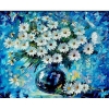 Фото 1 - Ромашки на блакитному тлі, Серія Букет, малювання за номерами, 40 х 50 см, Ідейка, Букет ромашок (KH1084)