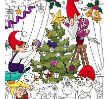 Фото Плакат-розмальовка Різдвяна ялинка (98 х 68 см). OKroshka