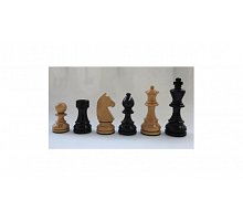 Фото Шахові фігури дерев’яні (чорні) Стаунтон №5, Індія (CHI101 E350)