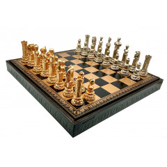 Шахматы и нарды Italfama Imperatore Romano, 48 x 48 см, фигуры цинк, золото, серебро (46G+222GN)