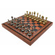 Шахматы и нарды Italfama Staunton Marrone, 35 x 35 см, фигуры цинк, латунь, никель (70M+209L)