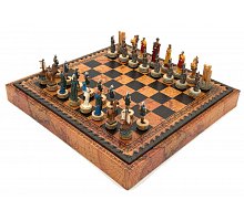 Фото Шахи та шашки Italfama Battle of Troy, 28 x 28 см, фігури полістоун (R71754+218MAP)