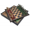 Фото 1 - Шахи та шашки Italfama Medioevale, 28 x 28 см, фігури цинк, латунь, нікель (19-72+218GB)