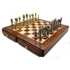 Шахи Italfama Arabescato, 46 x 46 см, фігури цинк, латунь, нікель (81M+G448)