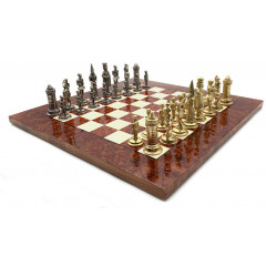 Шахи Italfama Camelot Rosso, 42 x 42 см, фігури цинк, латунь, нікель (50M+721RL)
