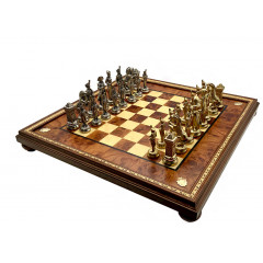 Шахматы Italfama Napoleone, 48 x 48 см, фигуры цинк, латунь, никель (57M+431RS)