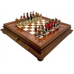 Шахматы Italfama Napoleone, 53 x 53 см, фигуры цинк, латунь, никель (19-57+434R)