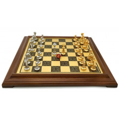 Шахи Italfama Staunton, 48 x 48 см, фігури цинк, золото, срібло (70G+252BW)
