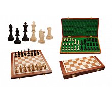 Фото Шахи Турнірні №4 Intarsia, 41 см, коричневі, Gniadek 1054