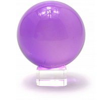 Фото Куля кришталева на підставці фіолетова (8 см) (10,5 х8х8 см) | (28733)