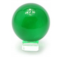Фото Куля кришталева на підставці зелена (8 см) | (28861)