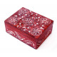 Шкатулка каменная крашеная 10x7,5x4см. NO.-203. Агальматолит (9170384)