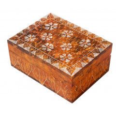 Скринька кам’яна фарбована 10x7,5x4см. NO.-206. Агальматоліт (9170387)