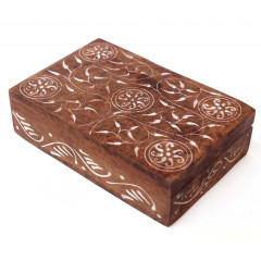Скринька кам’яна фарбована 15x10x4см. NO.-155. Агальматоліт (9170344)