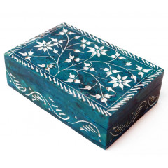 Скринька кам’яна фарбована 15x10x4см. NO.-156. Агальматоліт (9170345)