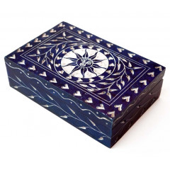 Скринька кам’яна фарбована 15x10x4см. NO.-157. Агальматоліт (9170346)