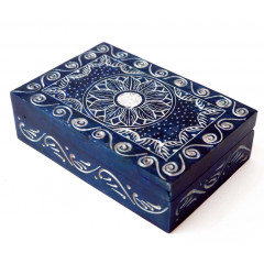 Скринька кам’яна фарбована 15x10x4см. NO.-161. Агальматоліт (9170350)