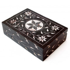 Скринька кам’яна фарбована 15x10x4см. NO.-177. Агальматоліт (9170366)