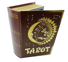 Фото Скринька "Таро" (19,5х14х6 см) для зберігання карт таро коричнева. 34851