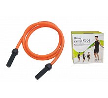 Фото Скакалка з обтяженим PVC джгутом (вага 1500г) PS FI-4804 POWER (l-2,7м, d-22мм, оранжевий)