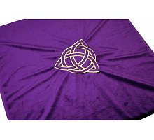 Фото Скатерть для гадания бархат, вышивка, 75x75 Кельтский узел Фиолетовая (9040389)