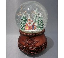 Фото Снігова куля (куля зі снігом) "Церква в бронзі" (скляний, з мелодією, D 10 см)
