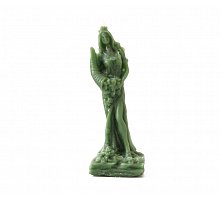 Фото Свічка Богиня достатку "Абунданція" Зелена 4x4, 5x12 см (9060488)