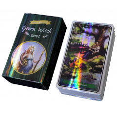 Таро Зеленой Ведьмы с голографическим напылением - The Green Witch Holographic Tarot. China (9420225)