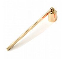 Фото Тушилка для свічок сталева із плоскою ручкою колір Золото 2,2x2,2x19 см (9060224)
