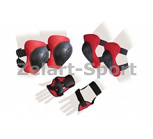 Фото Захист дитячий наколінники, налокітники, рукавички Record SK-4504 (р-р M-5-8, синя, рожева, червона)