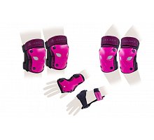 Фото Захист спорту. наколінники, налокіт., рукавички дитячі ZELART SK-3503P-M (р-р M-8-12років, рожева)