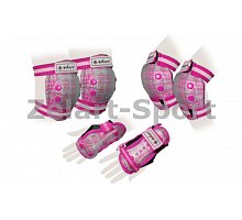 Фото Захист спорту. наколінники, налокіт., рукавички дитячі ZELART SK-4678P-S CANDY (р-р S-3-7рок, рожева)