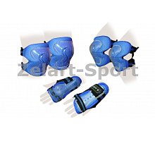 Фото Захист спорту. наколінники, налокіт., рукавички дитячі ZELART SK-4679B-M LUX (р-р M-8-12років, синя)