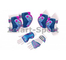 Фото Захист спорту. наколінники, налокіт., рукавички для дорослих ZELART SK-4685BP-L PERFECTION (L, синьо-рожевий)