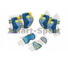 Фото Захист спорту. наколінники, налокіт., рукавички для дорослих ZELART SK-4685BY-L PERFECTION (L, синьо-жовт)